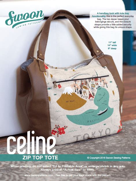 Swoon Patterns Celine Tote Bag Sew